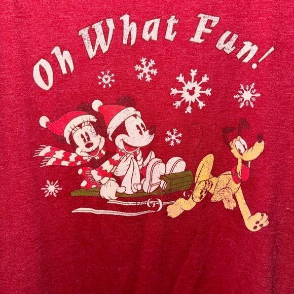 TULTEX BRAND DISNEY MICKEY MOUSE CHRISTMAS T SHIRT - Picture 2 of 4